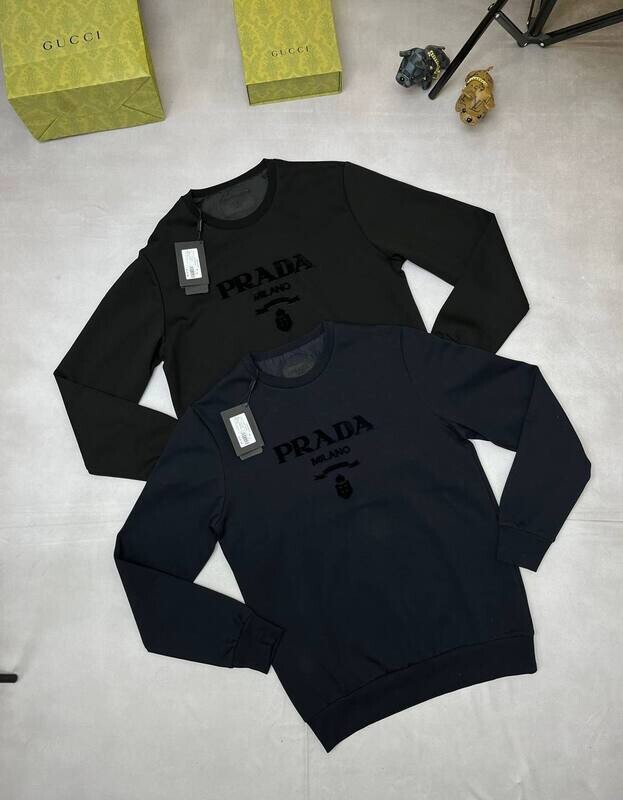 Prada Milano Knit Wool Flocked Logo Crewneck Jumpers Prada Milano Knit Wool Crewneck Logo Black Navy Blue Jumper Fake Rep Sale UK Men Women First Copy Designer Replica Jumpers Man Woman Cheap Price Luxury Sweatshirt 1st Copies Brand Logo 1:1 Fakes Reps 1 to 1 Knitted Sweatshirts AAA Duplicate