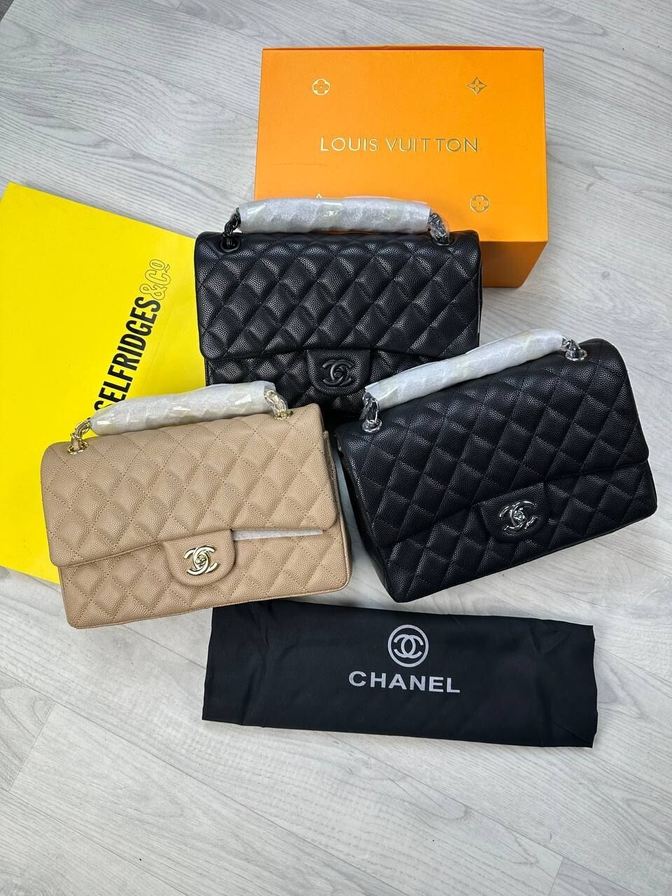 Chanel Women Luxury Fashion Replica Bags Women's Double Flap Mini Bag Lambskin Reps Cheap First Copy Classic Leather Ladies Handbags Rep Casual Style Shoulder Purse Fake Black Beige Sale UK 