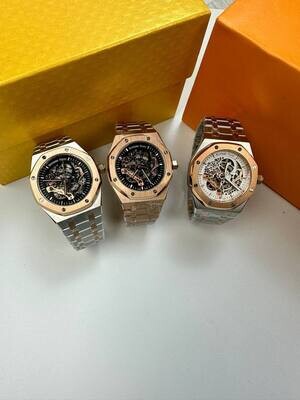 AP watch with elegant designed dial and metal chain strap in multiple colors