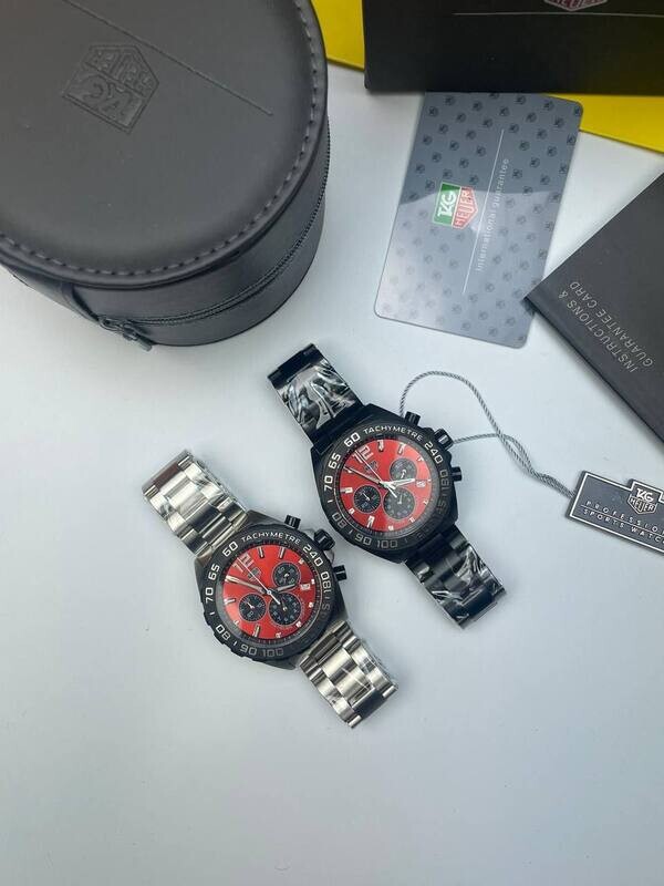 Tag Heuer Formula 1 Watch with Red Dial in 2 Colors for Men's