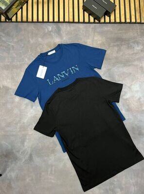 Lanvin Paris T-Shirts in Black & Blue color Lanvin Paris T-Shirts in Black & Blue color
