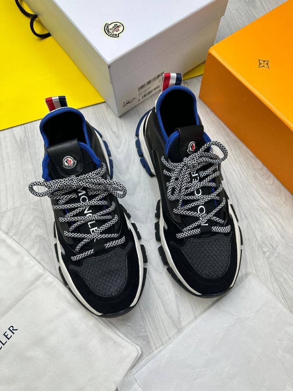 Moncler Men Trevor Sparca Trainers Reps Fashion Designer Sneakers Men's Replica Sports Leather Shoe Fake Trainer Street Style Black White Shoes Rep Cheap First Copy Boys Sneaker Sale UK