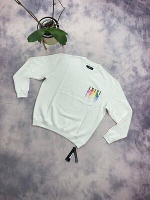 Amiri Men's Women's Jumpers Reps Logo Drip Fashion Cotton Jumper Rep Men Women First Copy Sweatshirt Full Sleeves Mens Womens Crewneck Cheap Sweaters Replica Boys Girls Fake White Sale UK