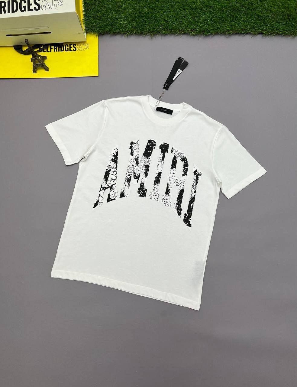 Amiri Graffiti Letter Logo Men Women Cotton Replica Cheap T-shirt Men's Women's Fashion Rep T-shirts Half Sleeve T Shirt Mens Womens First Copy Tee Shirts Reps Fake Tshirt Black White Tshirts Sale UK