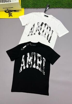 Amiri Graffiti Letter Logo Men Women Cotton Replica Cheap T-shirt Men's Women's Fashion Rep T-shirts Half Sleeve T Shirt Mens Womens First Copy Tee Shirts Reps Fake Tshirt Black White Tshirts Sale UK