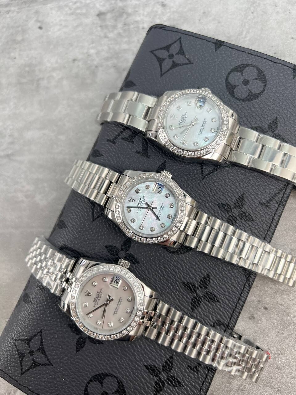 Rolex Datejust Diamond Dial Watch in Different Chain Straps