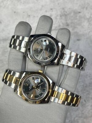 Rolex Datejust  Wimbledon 41mm Two Tone Watch in Grey Dial