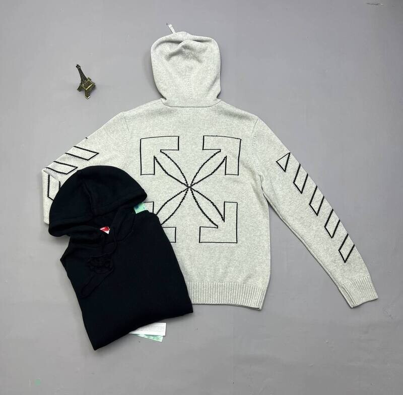 Off-White Diagonal 3D Lines Hoodies Black White Replica Sale UK