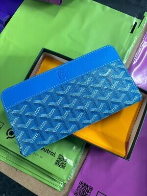 Goyard Long Wallet Purse in Blue Color Goyard Long Wallet Purse in Blue Color