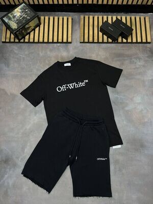 Off-White T-shirts Shorts Sets Replica Black Sale UK