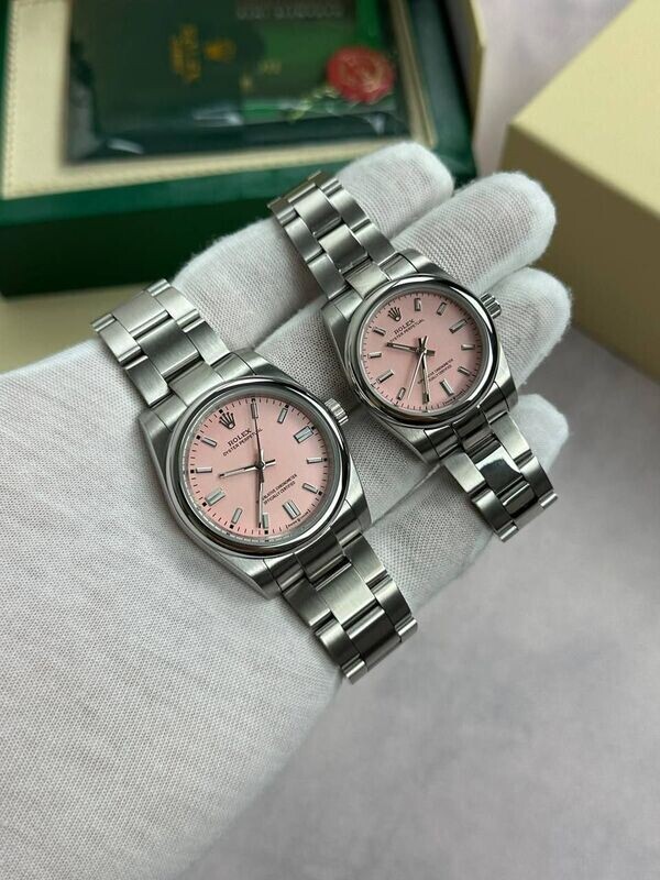 Rolex Oyster Perpetual Watch in Pink Dial Rolex Oyster Perpetual Watch in Pink Dial