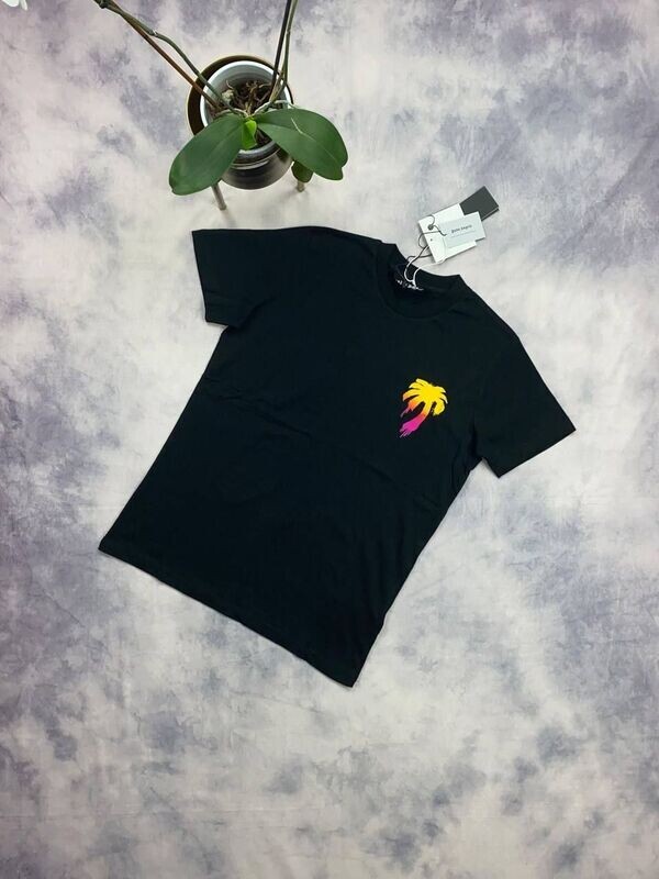 Palm Angels Burning Palm Round Neck T-shirts Palm Angels PA Men's Women's Burning Black T-shirts Fakes Sale UK Men Women First Copy Replica Designer T-shirt Cheap Price Fake Rep T Shirts 1:1 Luxury Reps Tee Shirt Man Woman Tshirts 1st Copies Brand Logo Tshirt 1 to 1 AAA Duplicate