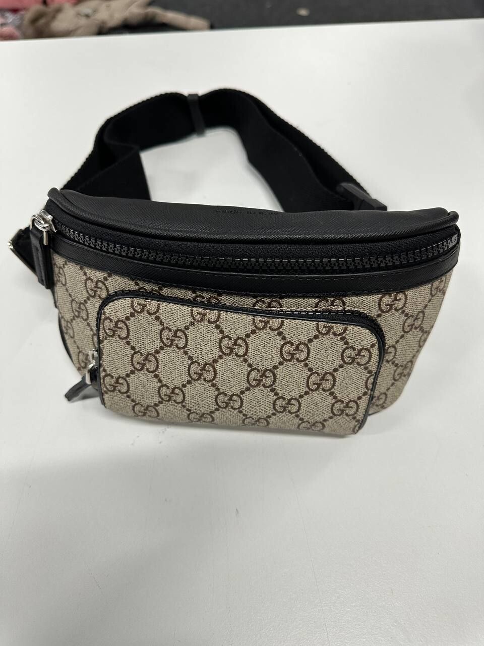Gucci Men's Designer Eden Waist Bag Beige Fake Replica AAA Sale UK Man First Copy Rep Cheap Price Reps Leather GG Supreme Canvas Belt Bags 1st Copies Mini Belt Clutch Double G Brand Logo Original Monogram Zipper Pocket Boys Luxury Fashion