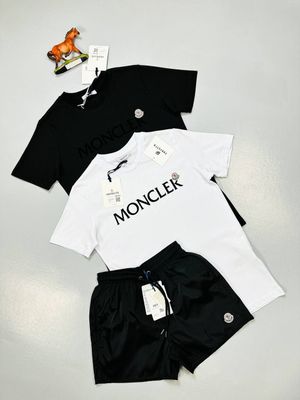 Moncler T-shirt & Short Set Black and White Moncler T-shirt & Short Set Black and White
