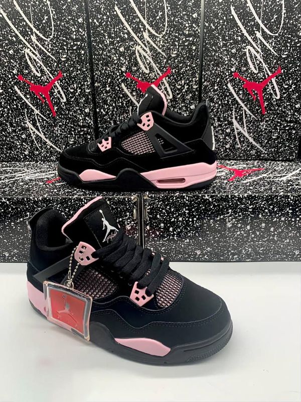 Nike Jordan 4 Women Trainers Pink Thunder Black Nike Jordan 4 Women Trainers Pink Thunder Black Rep Sneaker Jordans 4's Reps Womens Shoes For Sale UK In Cheap Price Replica Women's 4s Jordan4 AAA First Copy Duplicate Woman Trainer Womans Sneakers Fake Copies Jordan.4