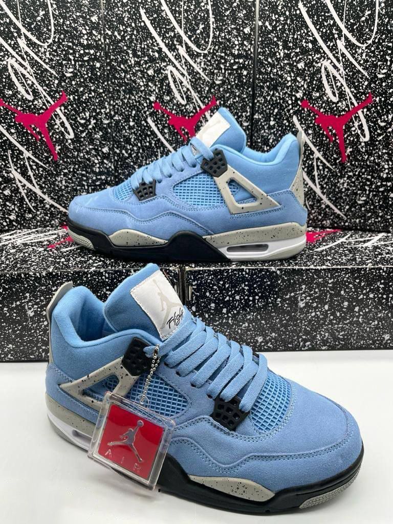 Nike Jordan 4 Men Trainers Retro University Blue Rep Sneaker Air Jordans 4's Replica For Sale UK Mens Fake Cheap Reps Man Mans AAA Duplicate Copies Sneakers Shoes For Men's Jordan.4 Shoe IV Jordan4