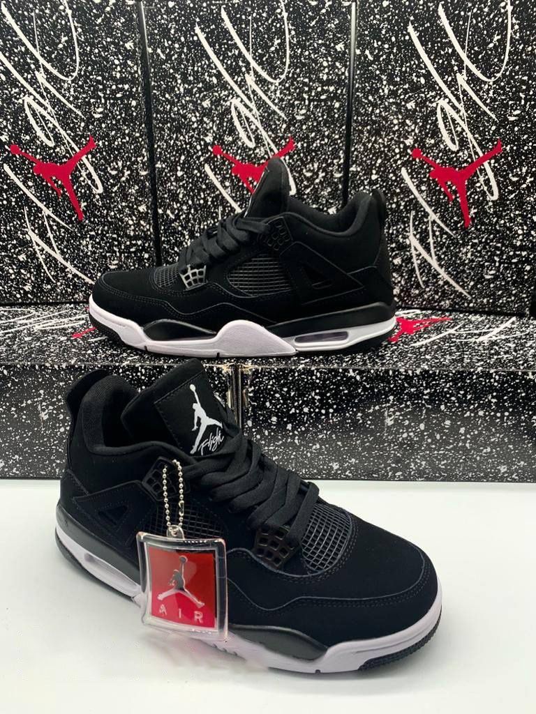 Nike Air Jordan 4 Men Retro Black Cat Canvas Trainers UK Reps Replica Man 4 Mans Men Mens Boys Trainer AAA Cheap Rep Pony Hair First Copy Shoe Sneaker Sneakers Jordan4 4's Royalty Nikes Air Jordans Duplicate Sale
