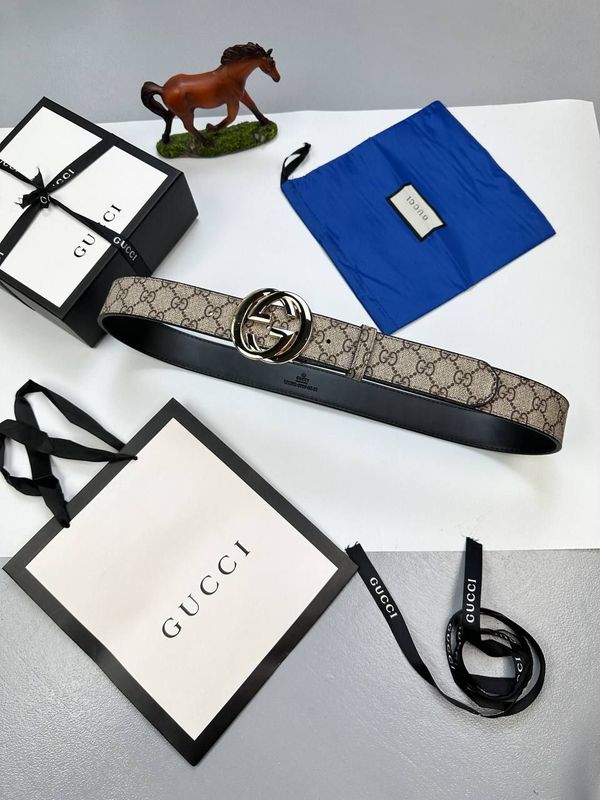 Gucci GG Monogram Canvas Belt, Colours: Beige