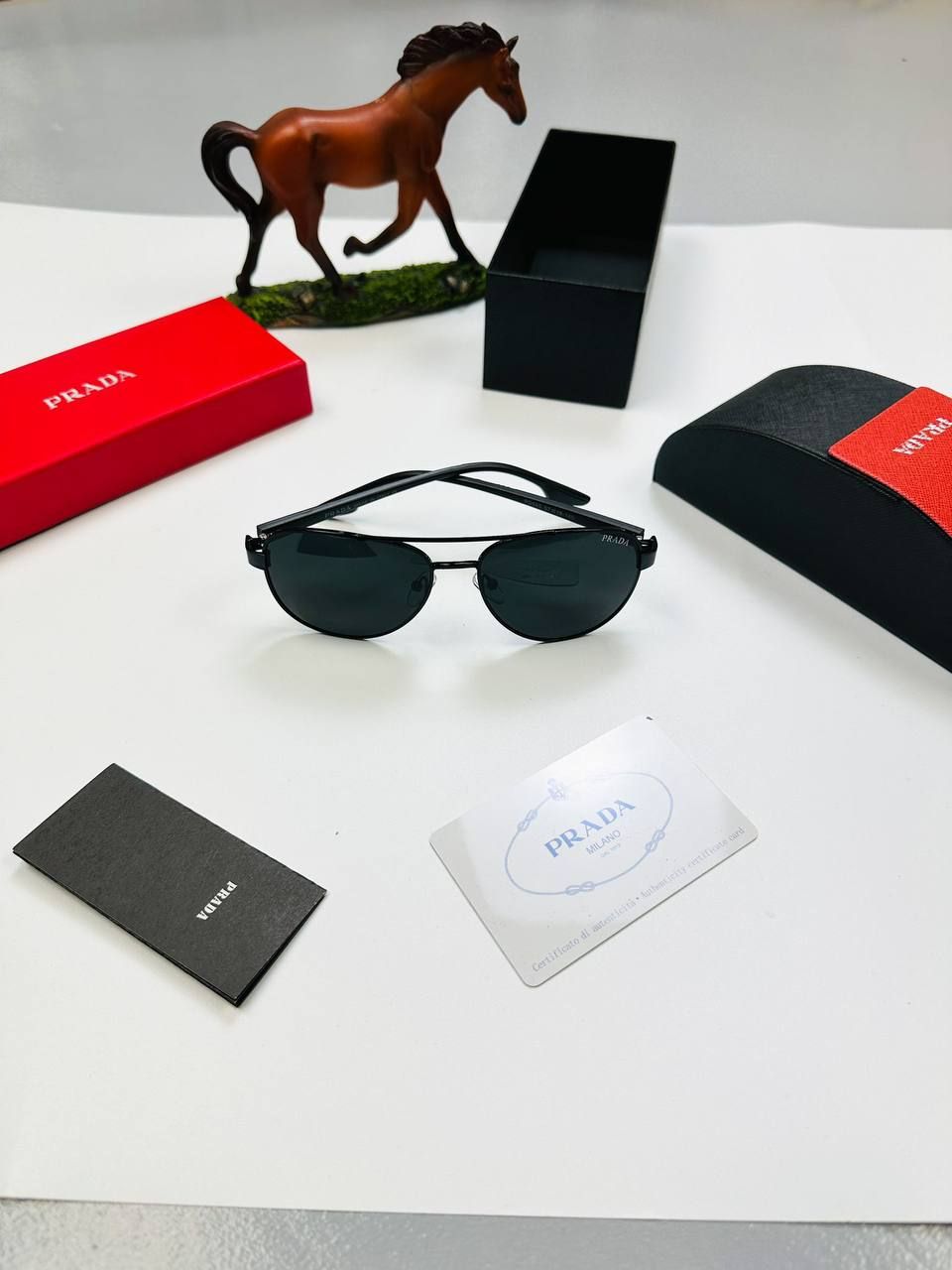 Prada Milano Men Women Linea Rossa PS 51YS Black Sunglasses Sale UK Men's Women's First Copy Replica Sunglass Man Woman Cheap Price Fake Rep 1st Copies Plastic Frame Eyewear 1:1 Brand Logo Designer Fakes Reps 1 to 1 Glasses AAA Duplicate