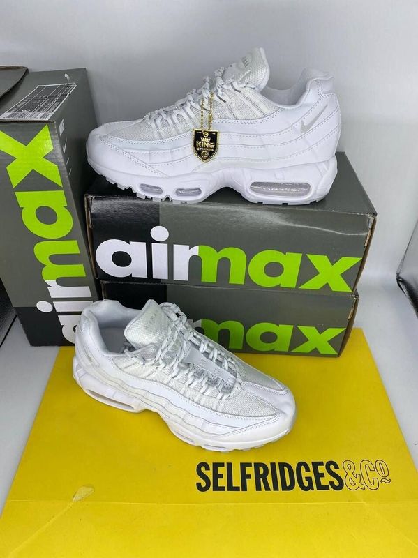 Men Mans Man Boys Replica Rep Reps Airmax AM95 95's Logo Fake Cheap First Copy Shoe Sneaker Trainer Shoes Running Sports Runners Sale UK Triple White Silver