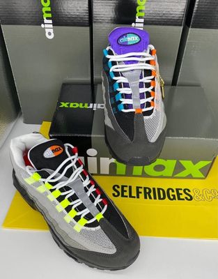 Nike Men's Trainers Trainer 95s 95's 1:1 Black Volt Safety	Nikes Air Max 95 Men Mens Rep Replica Shoes Fake Man Mans Duplicate Sneakers Copy Cheap Sneaker Sale UK Reps MAX.95 Air.Max 810375-078 Orange What the (GS) GS QS 