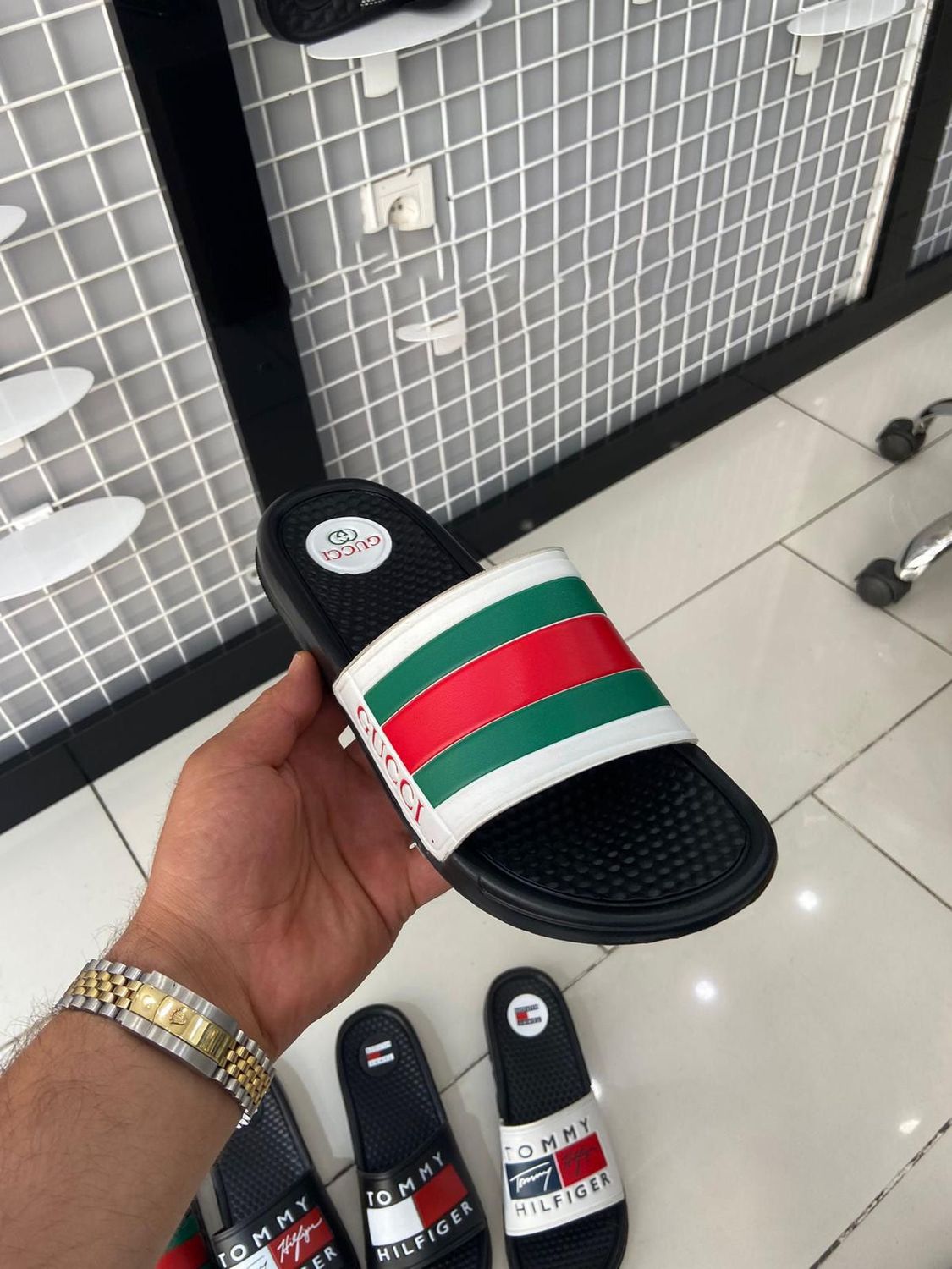 Gucci Slides Replica Sandals Rubber For Men White
Slide Sandals Sliders Slider Flat Fake Rep Men’s Reps Women Women’s Mens Woman’s First Copy Logo Unique Best Oversized Men's Web Synthetic Men Chunky

Flat Moded Rubber Footbed Black Green Red White Logo Printed Men Mens Men's Gg Supreme Canvas Platform Beach Wear Daily Use Easy To Wear And Remove Iconic Pair Stylish Simple Design Slip On Style Synthetic Uper Open Toe Unique Price Cheap Cheaper Cheapest poolside design
