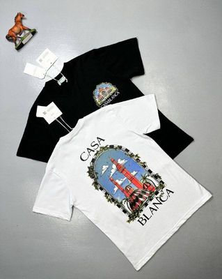 Casablanca Vue De Damas T-shirts Black White Sale UK