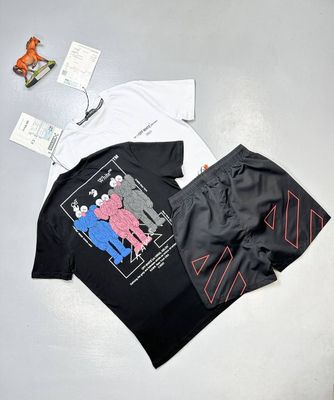Off-White T-Shirts Shorts Set Black White Sale UK Off-White T-Shirts Shorts Set Black White Sale UK