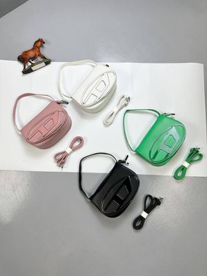 Diesel Leather Women's Mini Bag Long Strap Black White Pink Green Sale UK