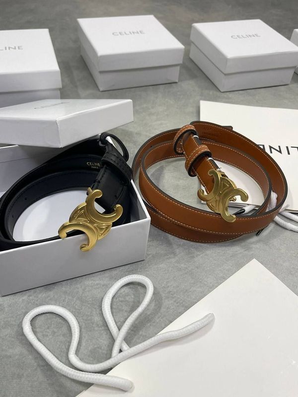 Celine Triomphe Belts in 2 Colors Celine Triomphe Belts in 2 Colors
