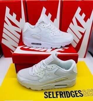 Nike Air Max 90s Triple White Men's Sneakers Nike Men's Trainers Trainer 90s 90's 1:1 Branco Triple Sale Nikes Air Max 90 Men Mens Rep Replica Shoes Fake Man Mans Duplicate Sneakers AAA First Copy Cheap Sneaker Best Copies UK Reps MAX.90 Air.Max DH8010-100 White