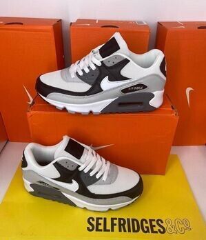 Nike Air Max 90s Men Grey Mist Sneakers Sale UK Nike Men's Trainers Trainer 90s 90's Essential Black White Nikes Air Max 90 Men Mens Rep Replica Shoes Fake Man Mans Duplicate Sneakers in AAA First Copy Cheap Sneaker Best Copies Sale UK Reps MAX.90 Air.Max DZ3522-002 Grey Mist