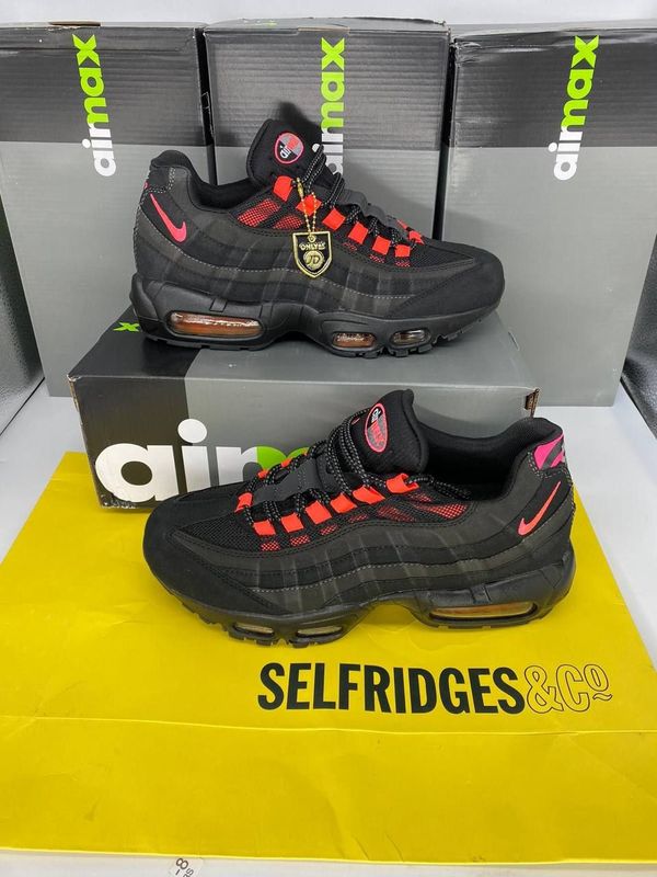 Nike Men's Trainers Trainer 95s 95's 1:1 Black Anthracite AAA	Nikes Air Max 95 Men Mens Rep Replica Shoes Fake Man Mans Duplicate Sneakers First Copy Cheap Sneaker Sale UK Reps MAX.95 Air.Max DA1513-001 Laser Crimson Best