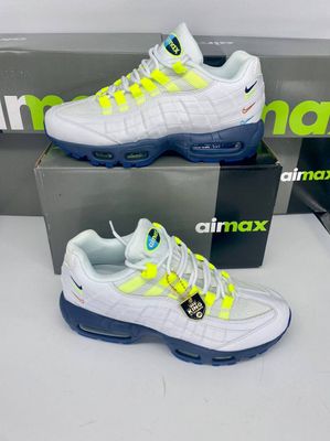 Nike Men's Trainers Trainer 95s 95's 1:1 White Volt Football	Nikes Air Max 95 Men Mens Rep Replica Shoes Fake Man Mans Duplicate Sneakers Copy Cheap Sneaker Sale UK Reps MAX.95 Air.Max DX1819-100 Grey 3D Blue Multi Swoosh Blackened