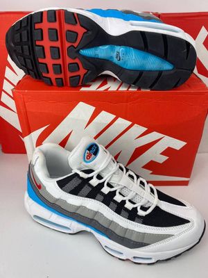 Nike Air Max 95 Chlorine Blue Men Trainers Nike Men's Trainers Trainer 95s 95's 1:1 Chlorine Blue Black Nikes Air Max 95 Men Mens Rep Replica Shoes Fake Man Mans Duplicate Sneakers First Copy Cheap Sneaker Sale UK Reps MAX.95 Air.Max CV6971-100 Fusion Red AAA Best