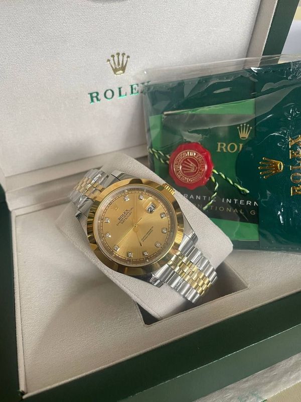 Rolex Master Oyster Perpetual Date Just Pure Gold Color Dial