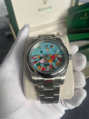 Rolex Oyster Perpetual Celebration / tiffany / bubbles with Silver Chain Strap Watch