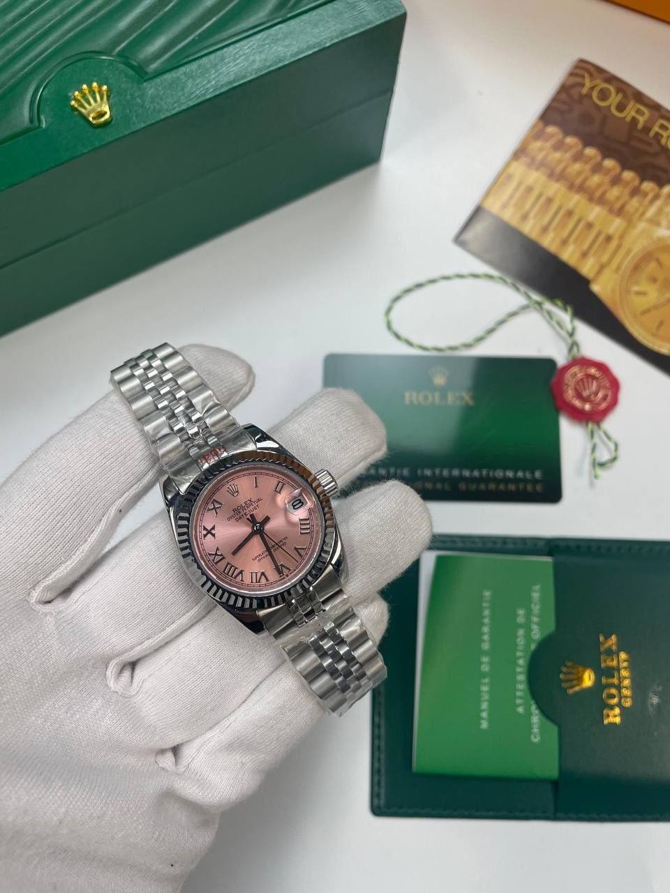 Rolex Lady Datejust Watch in Pink Dial For Women's