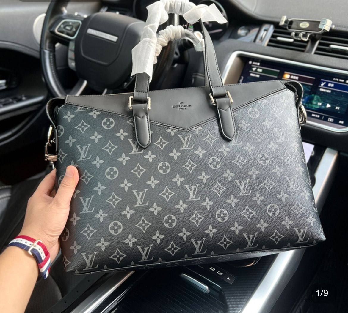 Louis Vuitton Men's Eclipse Briefcase Laptop Black Bag Rep Sale UK Men First Copy Cheap Price Backpack Bags Reps Mens LV Monogram  Replica Fake Leather 1st Copies Luxury Handbags Long Belt 1:1 Fakes Brand Logo AAA Canvas Duplicate