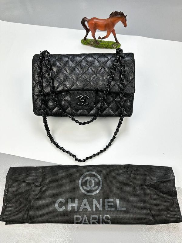 Chanel Timeless Classic Double Flap Black Shoulder Bag, Logo Colors: Black