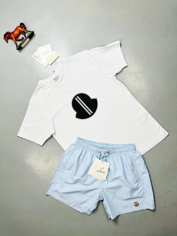 Moncler Logo SHORTS AND T-SHIRT SET in Different Colors