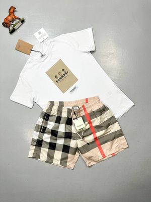 BURBERRY SHORTS AND T-SHIRT SET in Different Colors BURBERRY SHORTS AND T-SHIRT SET in Different Colors