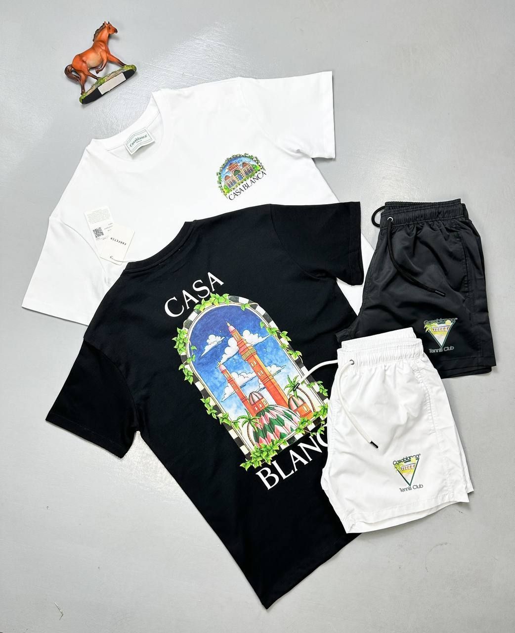 CASABLANCA SHORTS AND T-SHIRT SET in Different Colors For Men's
