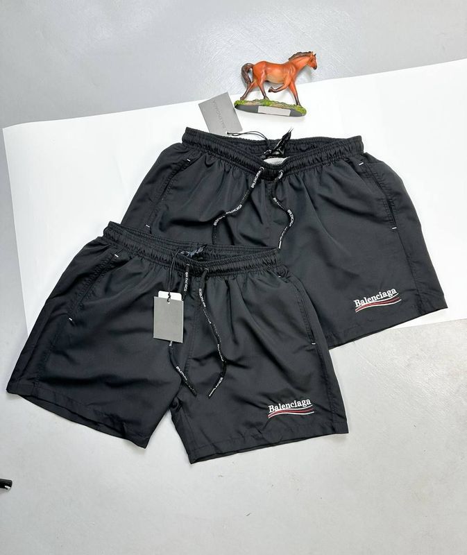 Balenciaga Men's Printed Logo Cotton Shorts Black Balenciaga Men's Printed Logo Cotton Shorts Black
