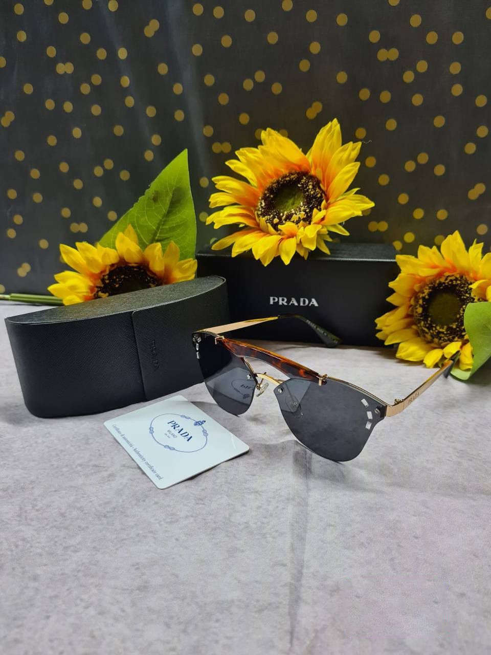 Prada Milano Men's Women's Black Grey Sunglasses Fake Replica AAA Sale UK Men Women First Copy Eyewear Cheap Price UV Protected Glasses Man Woman 1st Copies Acetate Plastic Sunglass 1:1 Brand Logo Reps 1 to 1 Designer Fakes Rep Duplicate