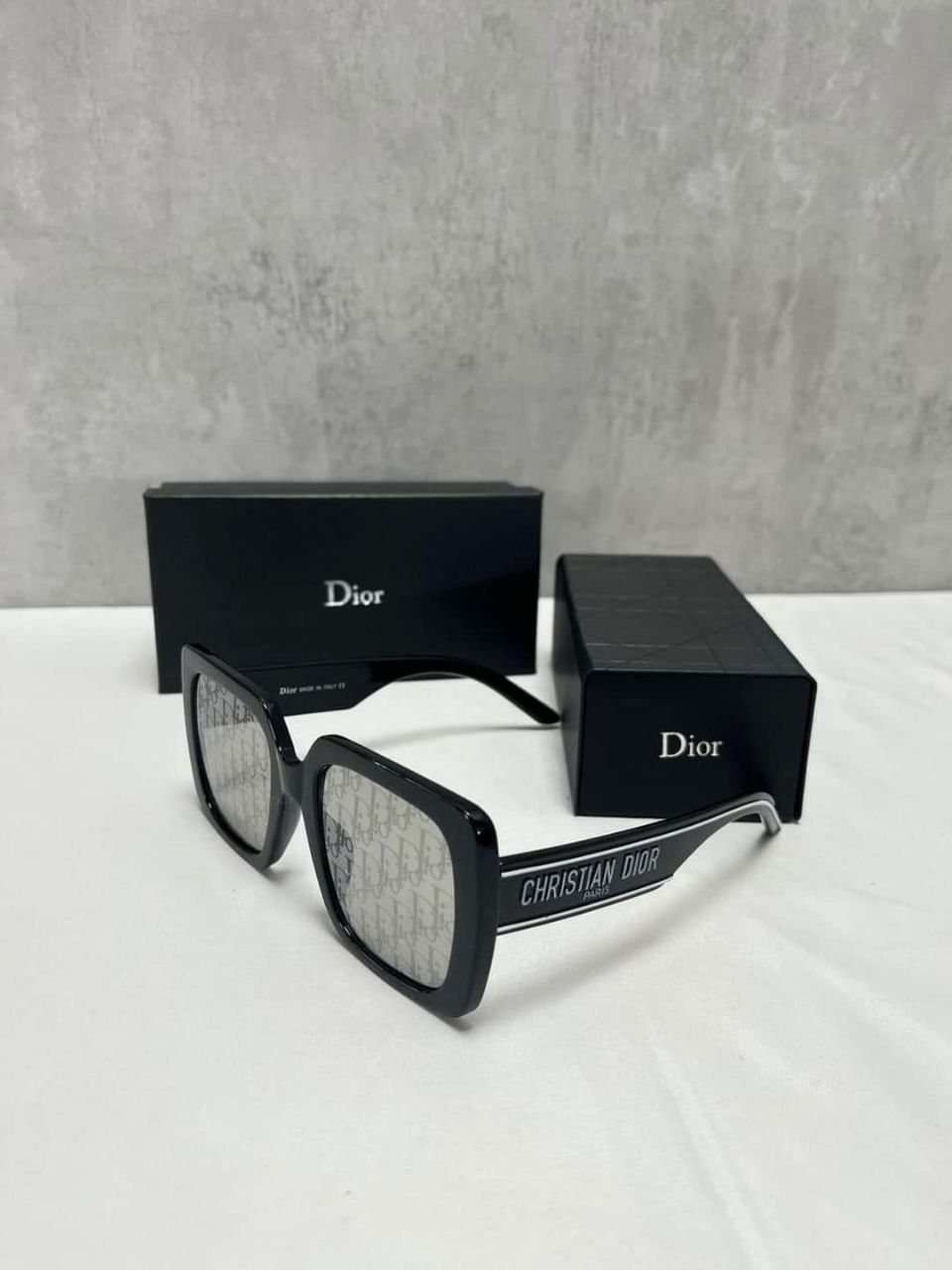Christian Dior CD Sunglasses Black Grey Square Frame
