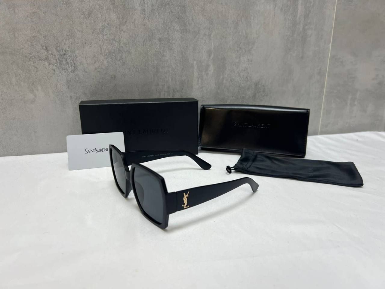 Saint Laurent Black Square Frame Sunglasses