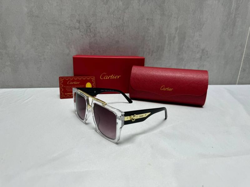 Cartier Square Frame Sunglasses Black & White