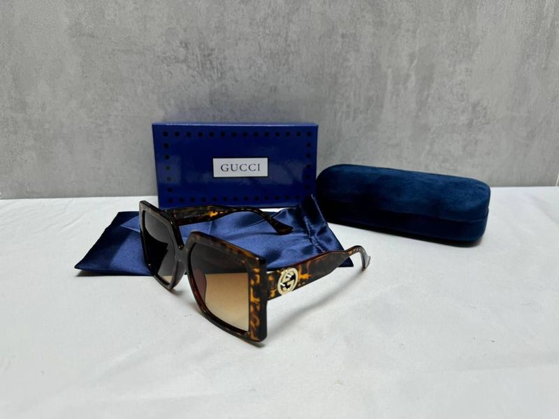 Gucci Square Frame Brown Sunglasses