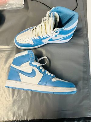 Nike Air Jordan 1 Mid Retro Blue/ White For Women's Nike Air Jordan 1 Mid Retro Blue/ White For Women's